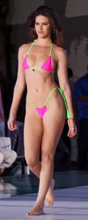 OBL Swimwear Botafogo Hot Pink / Lime Bikini Brazilian Charm Bikini